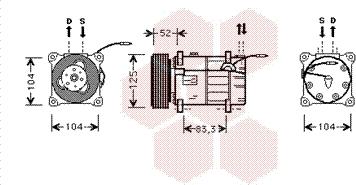 Van Wezel 5900K122 - Kompressor, Klimaanlage alexcarstop-ersatzteile.com