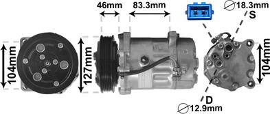 Van Wezel 5800K050 - Kompressor, Klimaanlage alexcarstop-ersatzteile.com