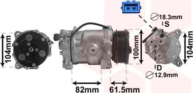 Van Wezel 5800K167 - Kompressor, Klimaanlage alexcarstop-ersatzteile.com