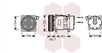 Van Wezel 5800K309 - Kompressor, Klimaanlage alexcarstop-ersatzteile.com