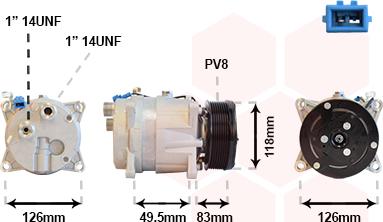 Van Wezel 5800K303 - Kompressor, Klimaanlage alexcarstop-ersatzteile.com