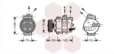 Van Wezel 5800K284 - Kompressor, Klimaanlage alexcarstop-ersatzteile.com