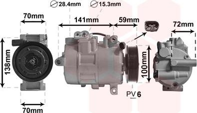 Van Wezel 5801K701 - Kompressor, Klimaanlage alexcarstop-ersatzteile.com