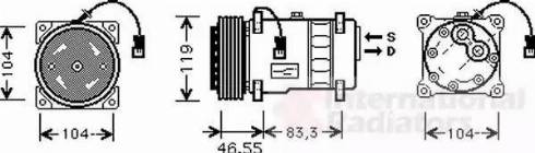 Van Wezel 0900K019 - Kompressor, Klimaanlage alexcarstop-ersatzteile.com