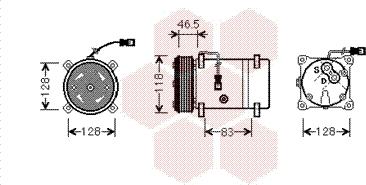 Van Wezel 0900K158 - Kompressor, Klimaanlage alexcarstop-ersatzteile.com