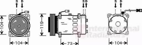 Van Wezel 0900K180 - Kompressor, Klimaanlage alexcarstop-ersatzteile.com