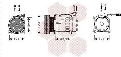 Van Wezel 0900K175 - Kompressor, Klimaanlage alexcarstop-ersatzteile.com