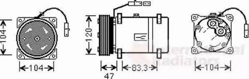 Van Wezel 0900K178 - Kompressor, Klimaanlage alexcarstop-ersatzteile.com