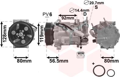 Van Wezel 0900K242 - Kompressor, Klimaanlage alexcarstop-ersatzteile.com