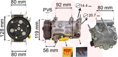 Van Wezel 0900K255 - Kompressor, Klimaanlage alexcarstop-ersatzteile.com