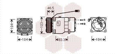 Van Wezel 0900K257 - Kompressor, Klimaanlage alexcarstop-ersatzteile.com