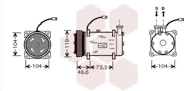 Van Wezel 0900K215 - Kompressor, Klimaanlage alexcarstop-ersatzteile.com