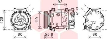 Van Wezel 0900K282 - Kompressor, Klimaanlage alexcarstop-ersatzteile.com