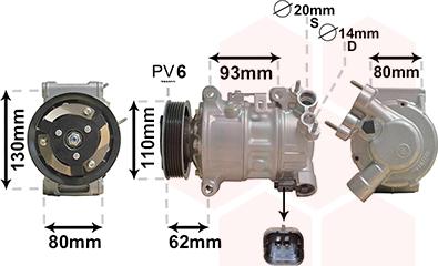 Van Wezel 0901K707 - Kompressor, Klimaanlage alexcarstop-ersatzteile.com