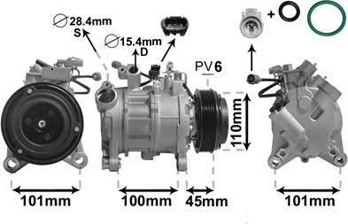 Van Wezel 0600K499 - Kompressor, Klimaanlage alexcarstop-ersatzteile.com