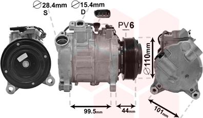 Van Wezel 0600K493 - Kompressor, Klimaanlage alexcarstop-ersatzteile.com