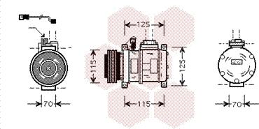 Van Wezel 0600K066 - Kompressor, Klimaanlage alexcarstop-ersatzteile.com