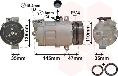 Van Wezel 0600K395 - Kompressor, Klimaanlage alexcarstop-ersatzteile.com