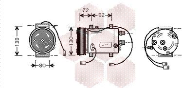 Van Wezel 0300K003 - Kompressor, Klimaanlage alexcarstop-ersatzteile.com