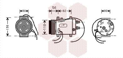 Van Wezel 0300K029 - Kompressor, Klimaanlage alexcarstop-ersatzteile.com