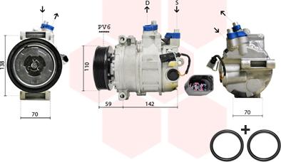 Van Wezel 0300K029 - Kompressor, Klimaanlage alexcarstop-ersatzteile.com