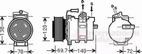 Van Wezel 0300K312 - Kompressor, Klimaanlage alexcarstop-ersatzteile.com