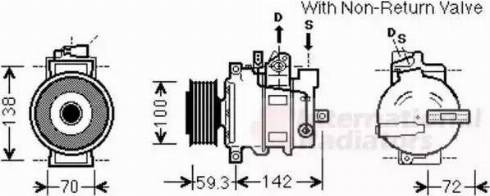 Van Wezel 0300K334 - Kompressor, Klimaanlage alexcarstop-ersatzteile.com