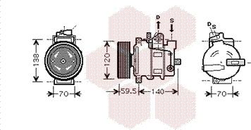 Van Wezel 0300K267 - Kompressor, Klimaanlage alexcarstop-ersatzteile.com