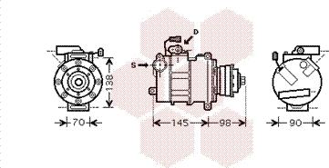 Van Wezel 0300K280 - Kompressor, Klimaanlage alexcarstop-ersatzteile.com