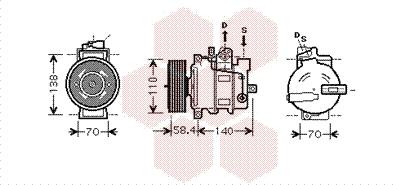 Van Wezel 0300K274 - Kompressor, Klimaanlage alexcarstop-ersatzteile.com