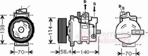 Van Wezel 0300K277 - Kompressor, Klimaanlage alexcarstop-ersatzteile.com