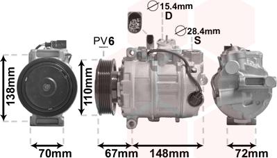 Van Wezel 0301K701 - Kompressor, Klimaanlage alexcarstop-ersatzteile.com