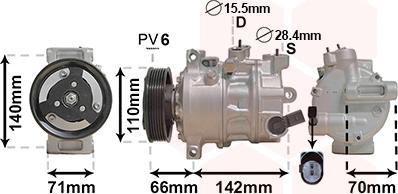 Van Wezel 0301K703 - Kompressor, Klimaanlage alexcarstop-ersatzteile.com