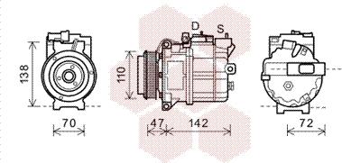 Van Wezel 0200K208 - Kompressor, Klimaanlage alexcarstop-ersatzteile.com