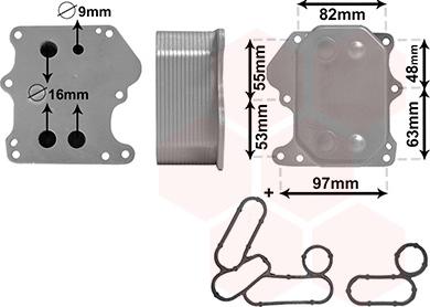 Van Wezel 18003625 - Ölkühler, Motoröl alexcarstop-ersatzteile.com