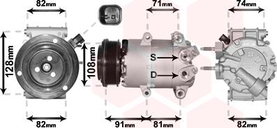 Van Wezel 1800K570 - Kompressor, Klimaanlage alexcarstop-ersatzteile.com