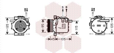 Van Wezel 3000K456 - Kompressor, Klimaanlage alexcarstop-ersatzteile.com