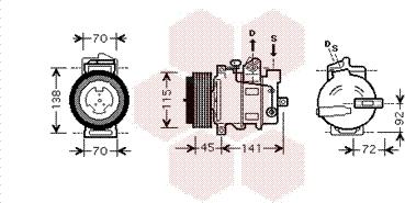 Van Wezel 3000K439 - Kompressor, Klimaanlage alexcarstop-ersatzteile.com