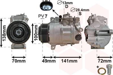 Van Wezel 3000K560 - Kompressor, Klimaanlage alexcarstop-ersatzteile.com