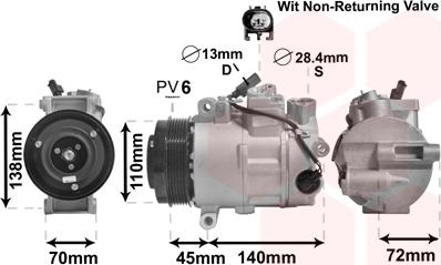 Van Wezel 3000K568 - Kompressor, Klimaanlage alexcarstop-ersatzteile.com