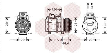 Van Wezel 3000K116 - Kompressor, Klimaanlage alexcarstop-ersatzteile.com