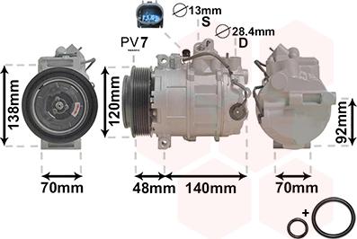 Van Wezel 3000K393 - Kompressor, Klimaanlage alexcarstop-ersatzteile.com