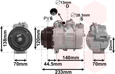 Van Wezel 3000K277 - Kompressor, Klimaanlage alexcarstop-ersatzteile.com