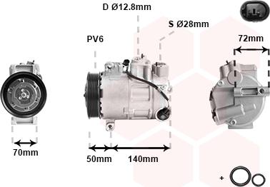 Van Wezel 3001K714 - Kompressor, Klimaanlage alexcarstop-ersatzteile.com