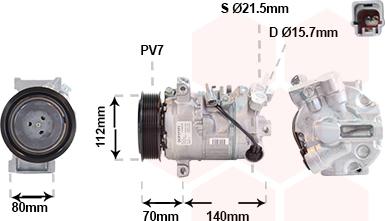 Van Wezel 3001K715 - Kompressor, Klimaanlage alexcarstop-ersatzteile.com