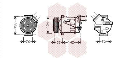 Van Wezel 3700K450 - Kompressor, Klimaanlage alexcarstop-ersatzteile.com