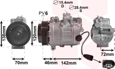 Van Wezel 7400K074 - Kompressor, Klimaanlage alexcarstop-ersatzteile.com