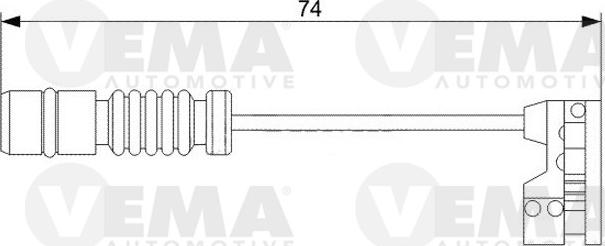 VEMA 117500 - Warnkontakt, Bremsbelagverschleiß alexcarstop-ersatzteile.com