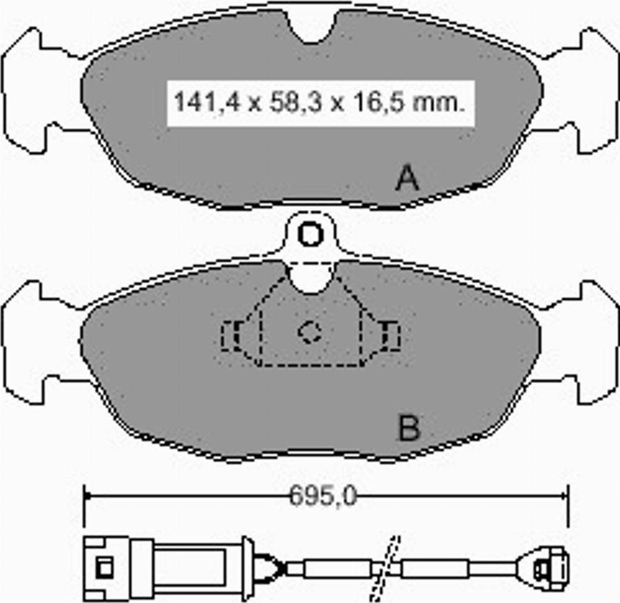 VEMA 834270 - Bremsbelagsatz, Scheibenbremse alexcarstop-ersatzteile.com