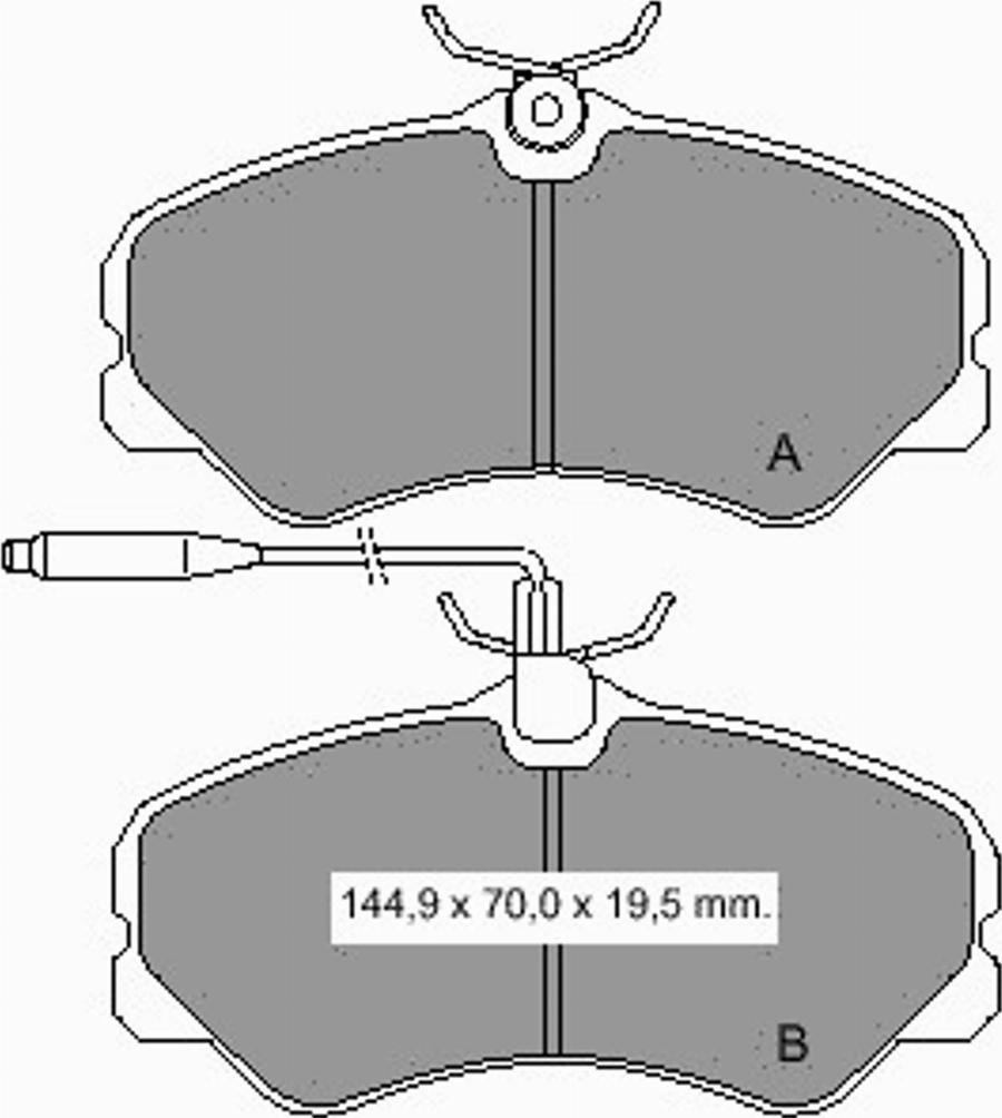 VEMA 833301 - Bremsbelagsatz, Scheibenbremse alexcarstop-ersatzteile.com